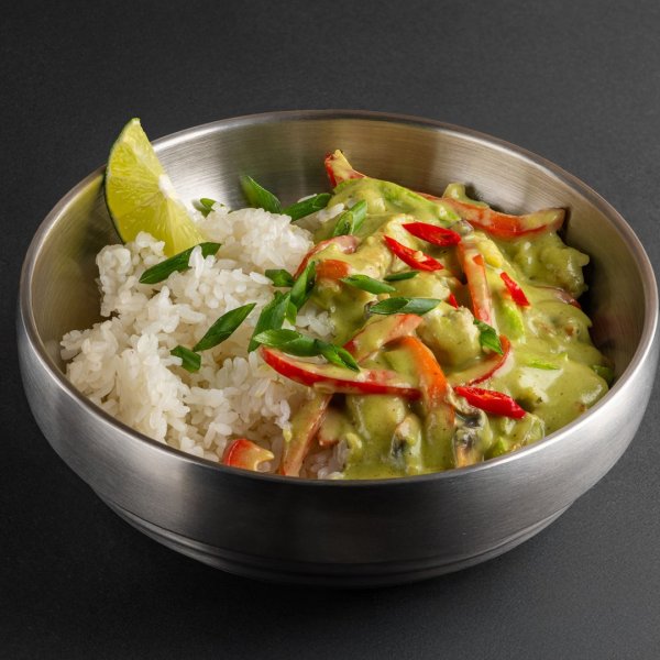 Зеленый карри с морепродуктами