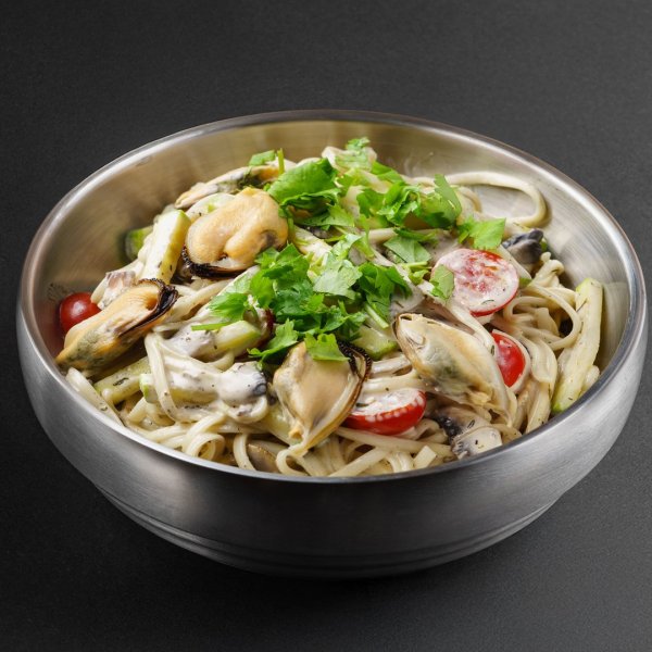 Сливочная лапша с морепродуктами