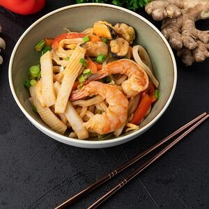 Лапша с морепродуктами