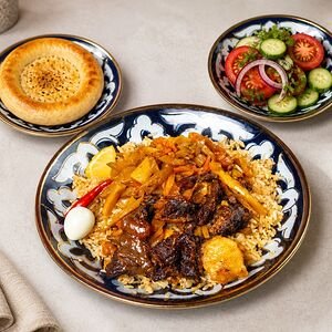 Плов-салат лепёшка