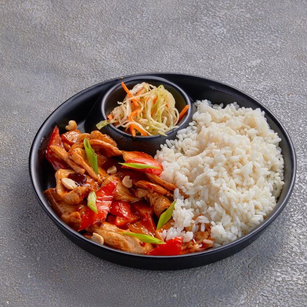 Рис с цыплёнком гунбао