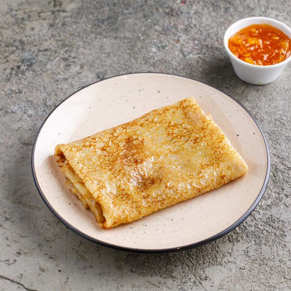 Блин с апельсиновым вареньем