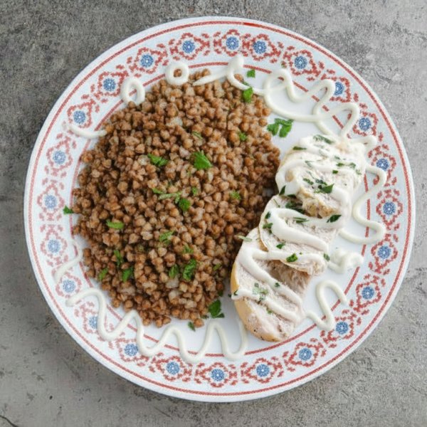 Куриное филе с гречей