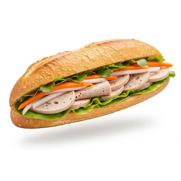 Bánh mì chả lụa с традиционной вьетнамской колбасой