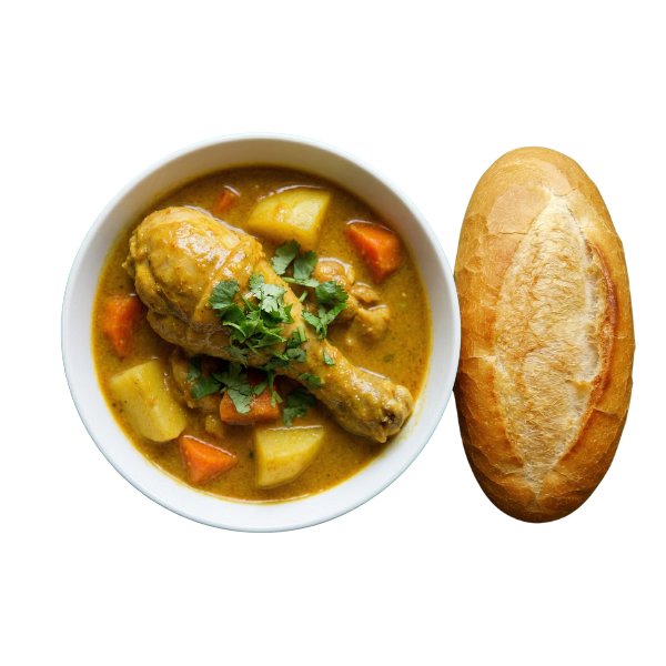 Суп кари с курицей + хлеб