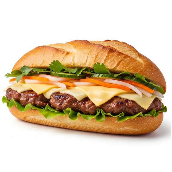 Bánh mì bò phô mai с говядиной и сыром гриль