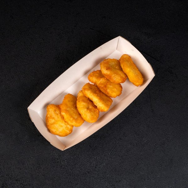 Куриные наггетсы с сырным соусом